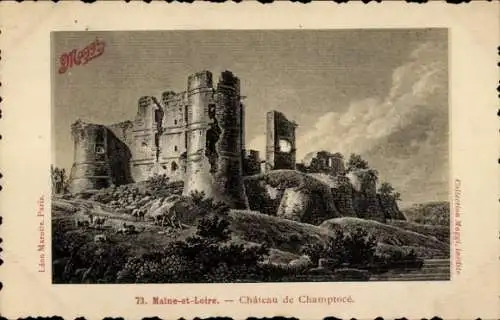 Ak Champtocé Maine et Loire, Château, Maggi Reklame