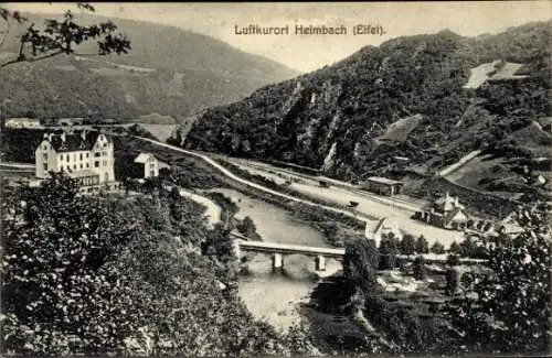 Ak Heimbach in der Eifel, Teilansicht, Bahnhof