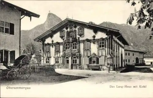 Ak Oberammergau in Oberbayern, Lang-Haus, Kofel