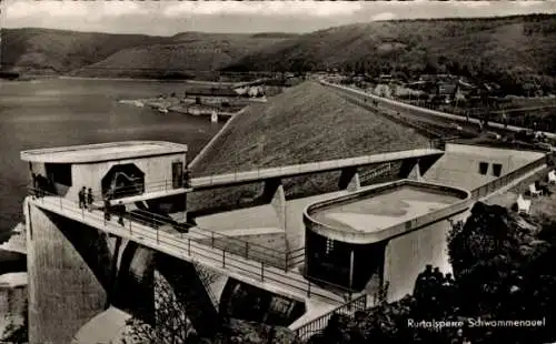 Ak Schwammenauel Heimbach in der Eifel, Rurtalsperre Schwammenauel, Gesamtansicht