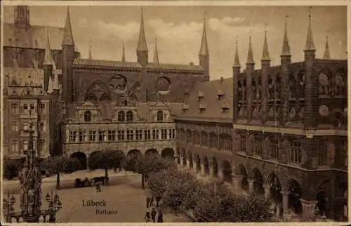 Ak Hansestadt Lübeck, Rathaus