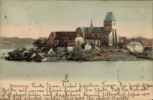 Ak Ratzeburg im Herzogtum Lauenburg, Teilansicht, Kirche