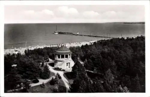 Ak Timmendorfer Strand, Musikpavillon, Landungsbrücke