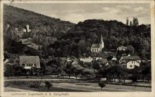 Ak Jugenheim an der Bergstraße Hessen, Blick auf den Ort