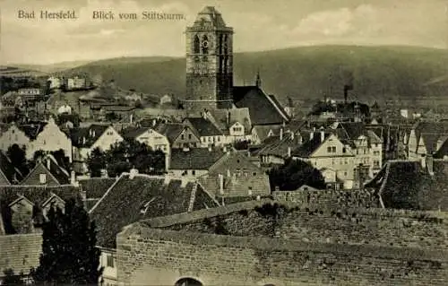 Ak Bad Hersfeld in Hessen, Blick vom Stiftsturm, Panorama