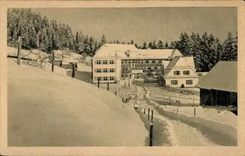 Ak Scheidegg im Allgäu Schwaben, Prinzregent Luitpold Kinderheilstätte, Winteransicht