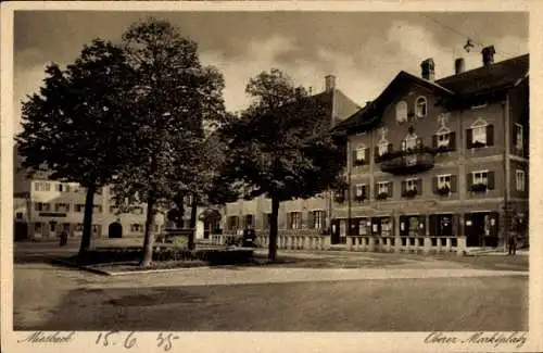 Ak Miesbach in Oberbayern, Oberer Marktplatz