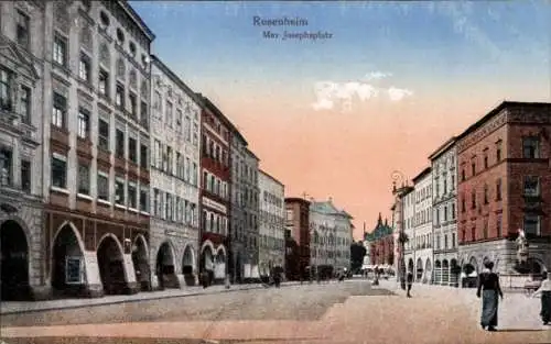 Ak Rosenheim Oberbayern, Max Josephsplatz