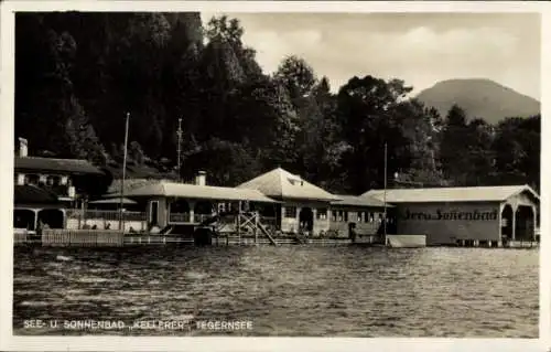 Ak Tegernsee in Oberbayern, See- und Sonnenbad Kellerer