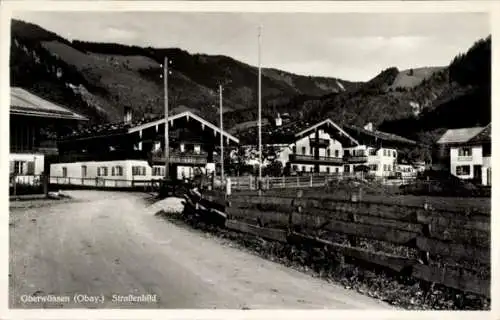 Ak Oberwössen Unterwössen Oberbayern, Straßenbild