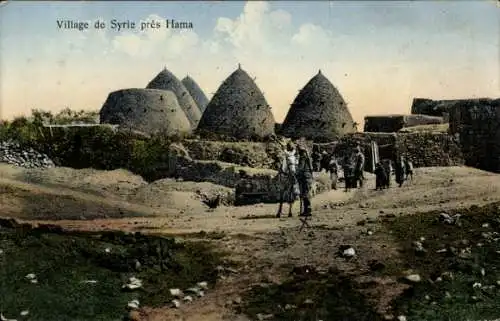Ak Hama Syrian, Dorf Syrien, Dorf, Hütten