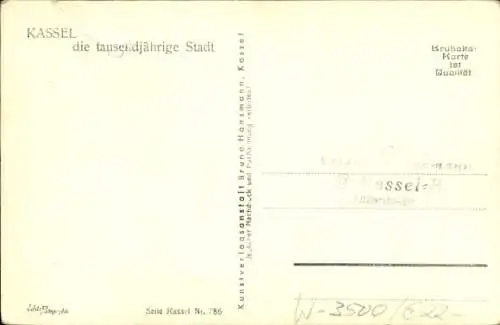 Ak Kassel in Hessen, Frankfurter Straße, Blick auf den Weinberg, Straßenbahn, Passanten