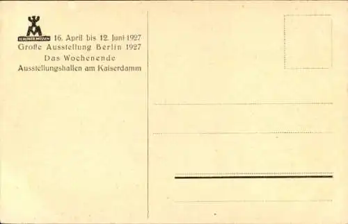 Ak Berlin Mitte, Große Ausstellung 1927, Die Wochenendhaus-Kolonie, Blick vom Funkturm