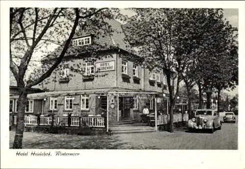 Ak Wintermoor Schneverdingen in der Lüneburger Heide, Hotel Heidehof