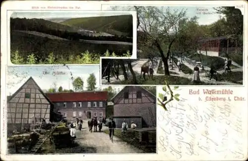 Ak Eisenberg in Thüringen, Walkmühle, Panorama,  Mühle, Veranda