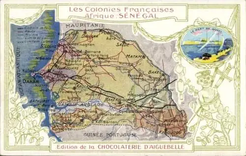Landkarten Ak Senegal, Edition de la Chocolaterie d'Aiguebelle