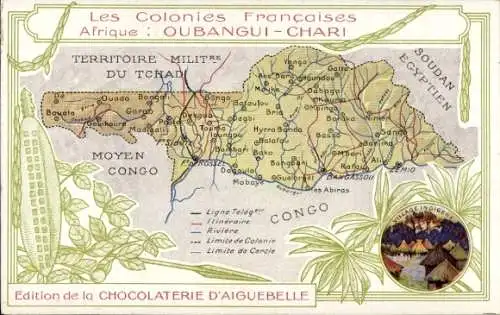 Ak Oubangui Chari Ubangi Shari Zentralafrikanische Republik, Edition de la Chocolaterie d'Aiguebelle