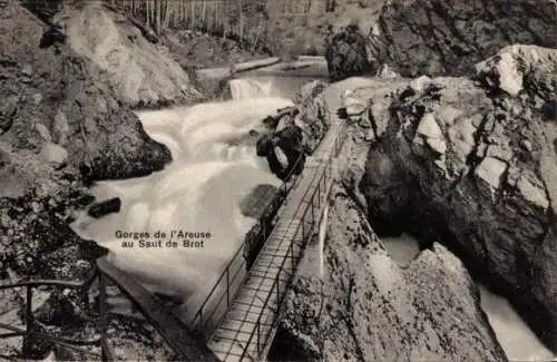 Ak Neuchâtel Neuenburg Stadt, Gorges de l'Argeuse auc Saut de Brot