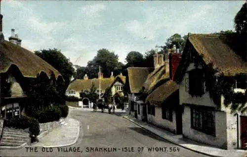 Ak Shanklin Isle of Wight South East, The old village, Altstadt, Straßenpartie