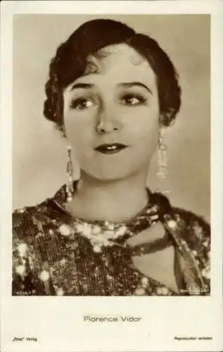 Ak Schauspielerin Florence Vidor, Portrait