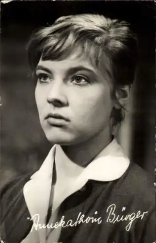 Ak Schauspielerin Annekathrin Bürger, Portrait