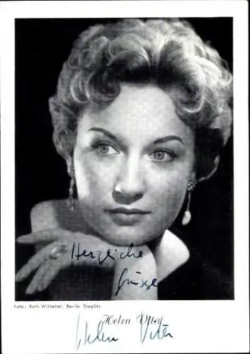 Ak Schauspielerin Helen Vita, Portrait, Autogramm