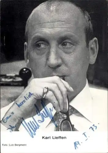 Ak Schauspieler Karl Lieffen, Portrait, Autogramm
