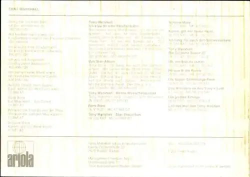 Ak Schauspieler Tony Marshall, Portrait, Autogramm, Sänger