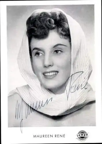 Ak Schauspielerin, Sängerin Maureen René, Portrait, Autogramm