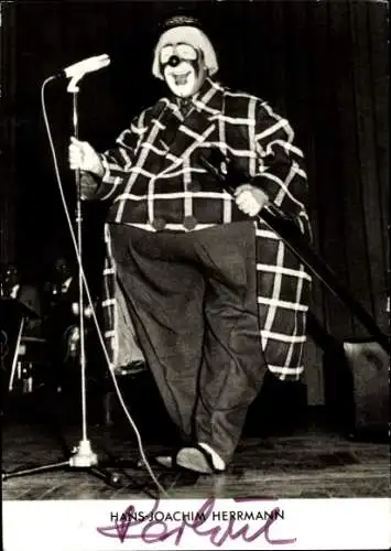 Ak Schauspieler Hans-Joachim Herrmann, Portrait, Autogramm, Clown