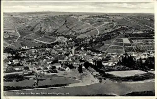 Ak Randersacker am Main Unterfranken, Panorama, Fliegeraufnahme