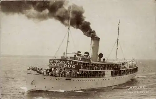 Ak Dampfer Hertha, Reederei Braeunlich Stettin