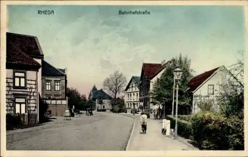 Ak Rheda Wiedenbrück in Westfalen, Bahnhofstraße