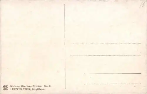 Künstler Ak Ludwig Voss, Bergführer, Pfeife, Spitzhacke, Seile