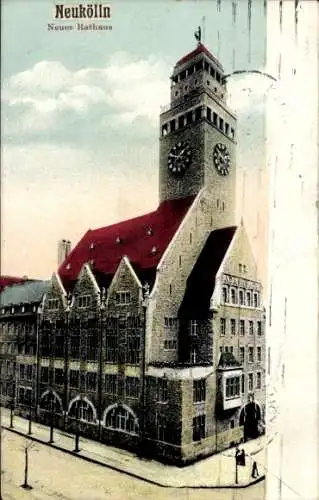 Ak Berlin Neukölln, Neues Rathaus