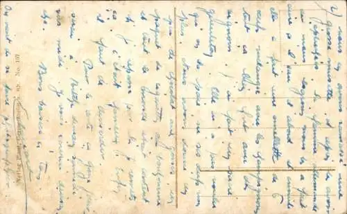 Ak Germersheim am Rhein, Queich, Häuserzeile