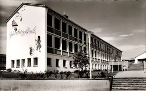 Ak Groß Umstadt in Hessen, Weininsel, Geiersberg-Schule, Außenansicht