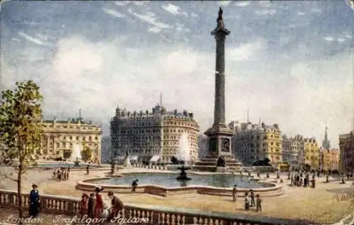 Künstler Ak London City England, Trafalgar Square