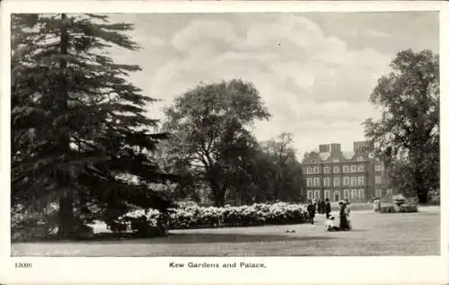 Ak Kew Londoner Stadtteil Richmond upon Thames, Gärten und Palast
