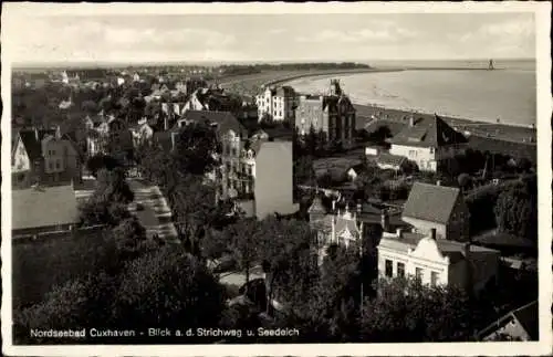 Ak Nordseebad Cuxhaven, Strichweg und Seedeich