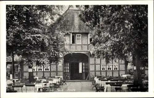 Ak Stade in Niedersachsen, Insel Restaurant