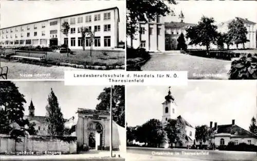 Ak Theresienfeld Niederösterreich, Landesberufsschule des Handels für NÖ, Ortskirche