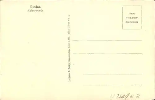 Ak Goslar am Harz, Kaiserworth