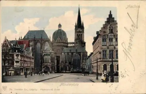 Ak Aachen, Münsterplatz