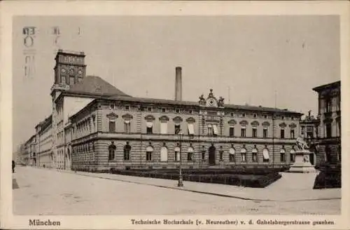 Ak München, Technische Hochschule, Neureutherstraße, Gabelsbergerstraße