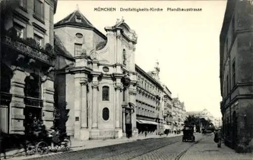 Ak München, Dreifaltigkeitskirche, Pfandhausstraße, Pacellistraße