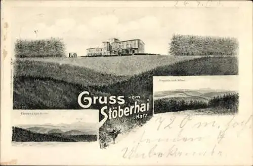 Ak Wieda in Niedersachsen, Berg-Hotel Stöberhai