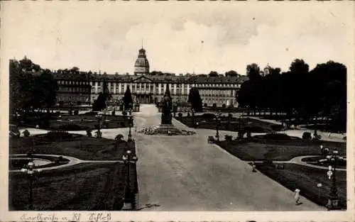 Ak Karlsruhe in Baden, Schloss, Park