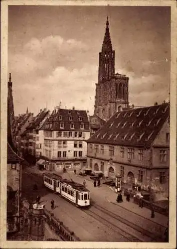 Ak Strasbourg Straßburg Elsass Bas Rhin, Historisches Museum, Münster