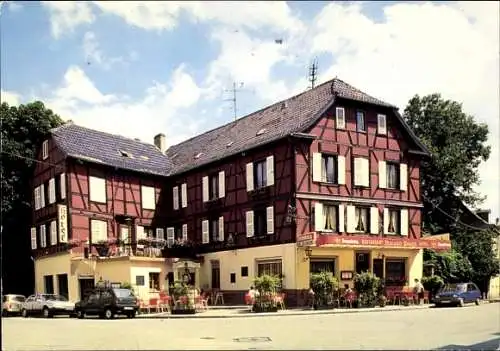 Ak Barr Elsass Bas Rhin, Hotel-Restaurant Maison Rouge